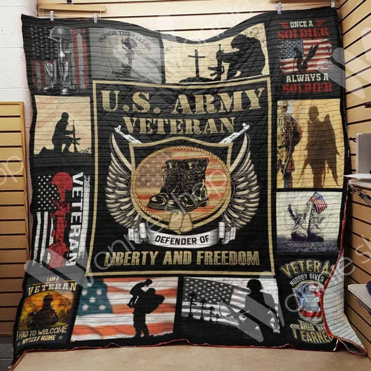 Veteran Blanket Defender Of Liberty And Freedom Blanket Black Brown