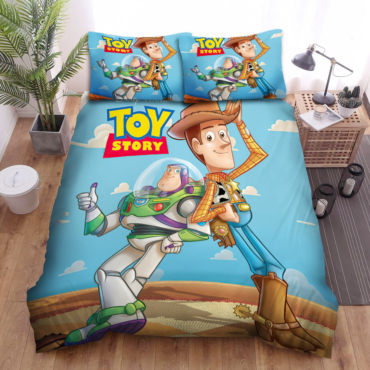 Toy Story Bedding Set DN Woody And Buzz Lightyear In 3d Artwork Duvet Covers Colorful Unique Gift