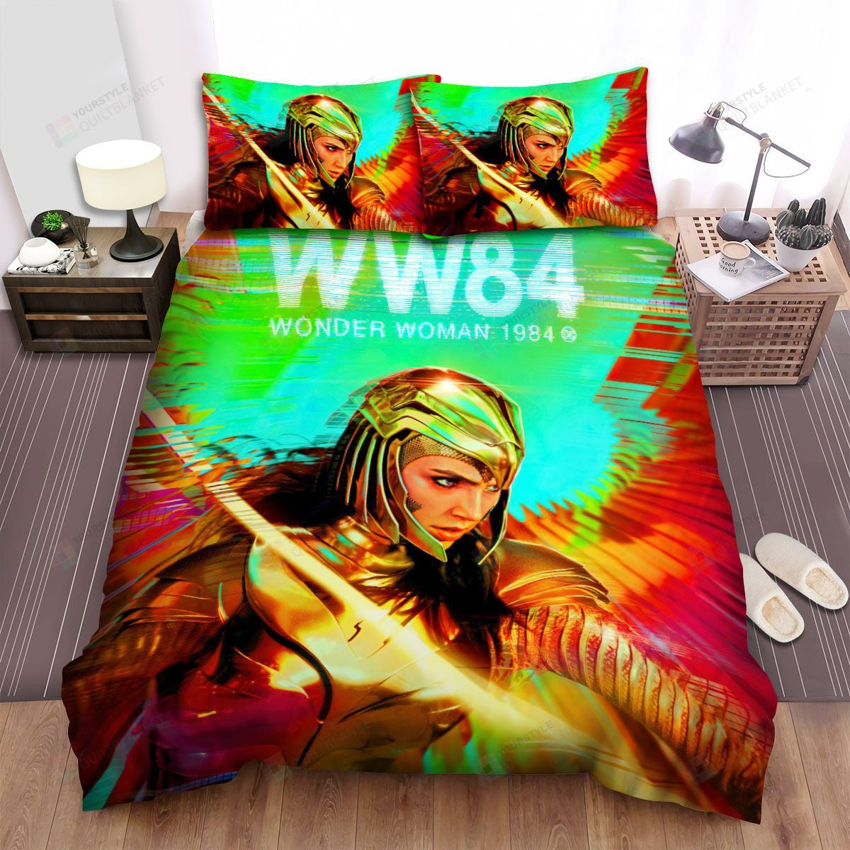 Wonder Woman Bedding Set DC Wonder Woman 1984 Movie Poster Duvet Covers Colorful Unique Gift