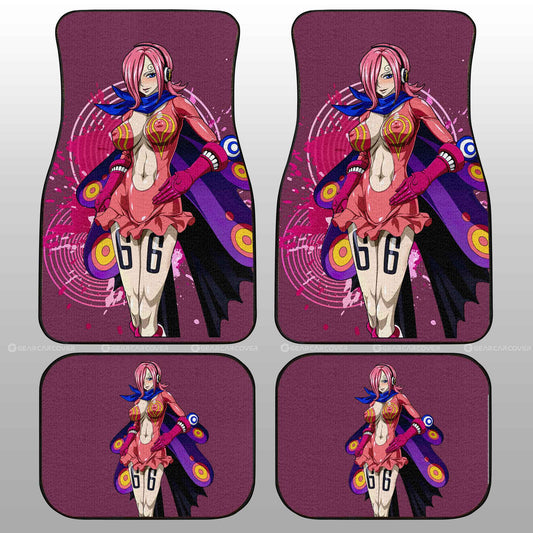 One Piece Car Mats One Piece Vinsmoke Reiju 66 Graphic Car Floor Mats Pink