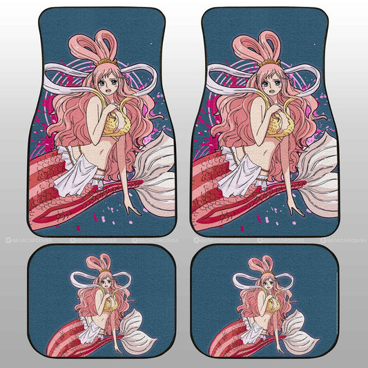One Piece Car Mats One Piece Shirahoshi Graphic Car Floor Mats Blue Pink
