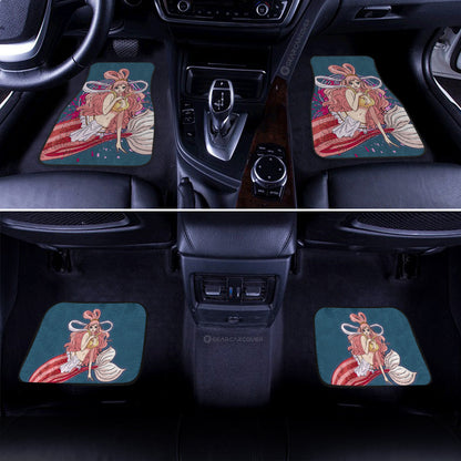 One Piece Car Mats One Piece Shirahoshi Graphic Car Floor Mats Blue Pink