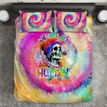 LGBT Bedding Set We Are All Human LGBT Duvet Covers Colorful Unique Gift