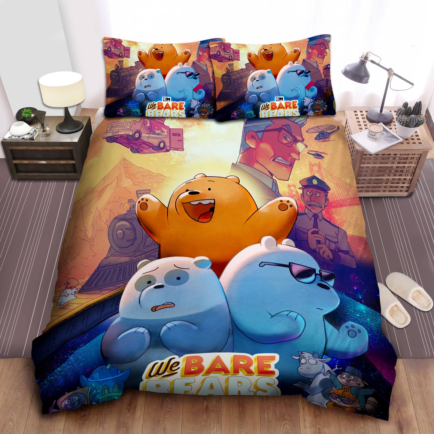 We Bare Bear Bedding Set We Bare Bears The Movie Duvet Covers Colorful Unique Gift