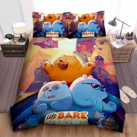 We Bare Bear Bedding Set We Bare Bears The Movie Duvet Covers Colorful Unique Gift