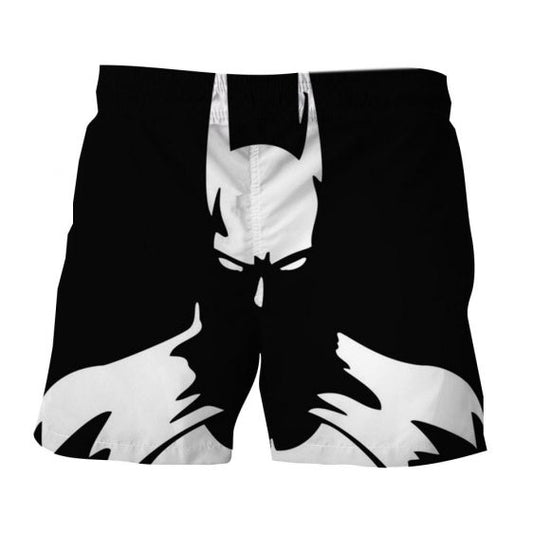 Batman Shorts Batman Silhouette Graphic Art Beach Shorts Black White