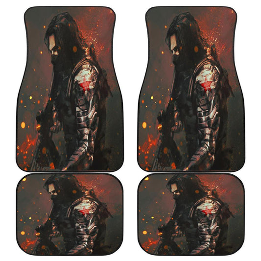 MV Car Floor Mats Cool MV Anti-Hero Winter Soldier Graphic Car Mats