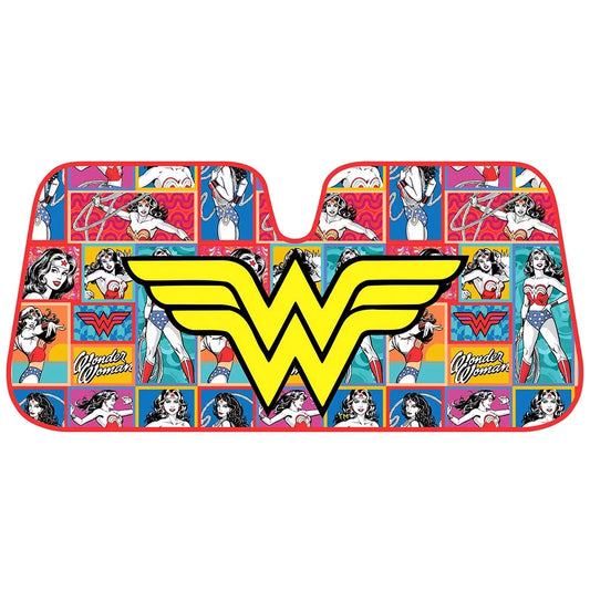 Wonder Woman Car Sun Shade Vintage Wonder Woman Comic Pattern Winshield Sun Shade Colorful