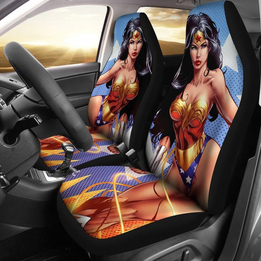 Wonder Woman Car Seat Covers Wonder Woman Graphic Seat Covers Colorful