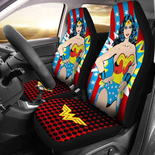 Wonder Woman Car Seat Covers Wonder Woman DC League Comics Seat Covers Red Blue