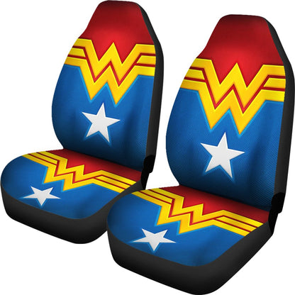 Wonder Woman Car Seat Covers Wonder Woman Suit Symbol Graphic Seat Covers Red Blue