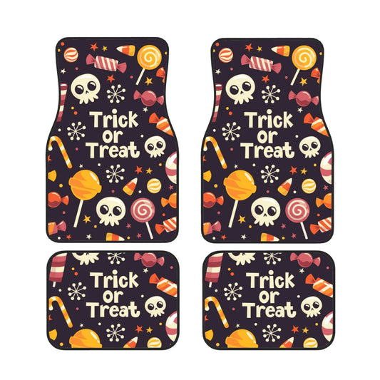 Halloween Car Mats Halloween Trick Or Treat Candies Pattern Car Floor Mats Colorful