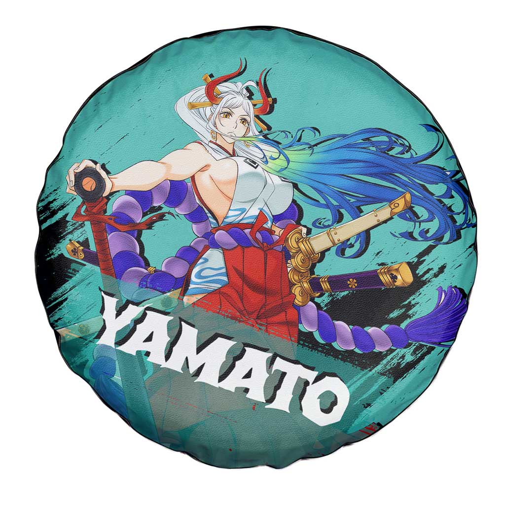 One Piece Spare Tire Cover One Piece Yamato Character Graphic Tire Covers Blue
