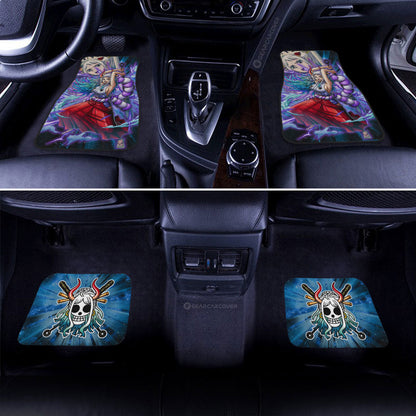 One Piece Car Mats One Piece Yamato And Wanted Poster Jolly Roger Symbol Car Floor Mats Blue