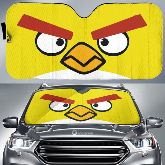 Yellow Angry Eyes Car Sunshade Custom Angry Bird Eyes Car Accessories