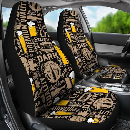 Beer Car Seat Covers Premium Quality Craft Brewery Beer Seat Covers Black Brown