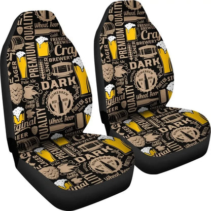 Beer Car Seat Covers Premium Quality Craft Brewery Beer Seat Covers Black Brown