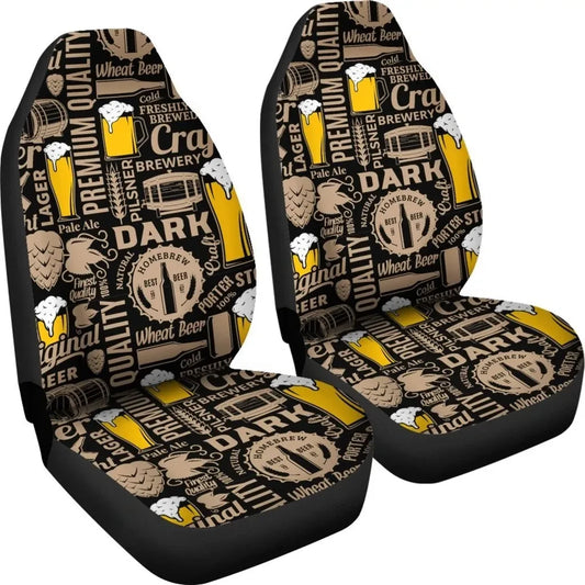 Beer Car Seat Covers Premium Quality Craft Brewery Beer Seat Covers Black Brown