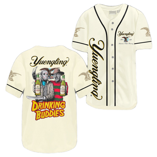 Yuengling Baseball Jersey Yuengling Drink Buddies Jersey Shirt White Unisex