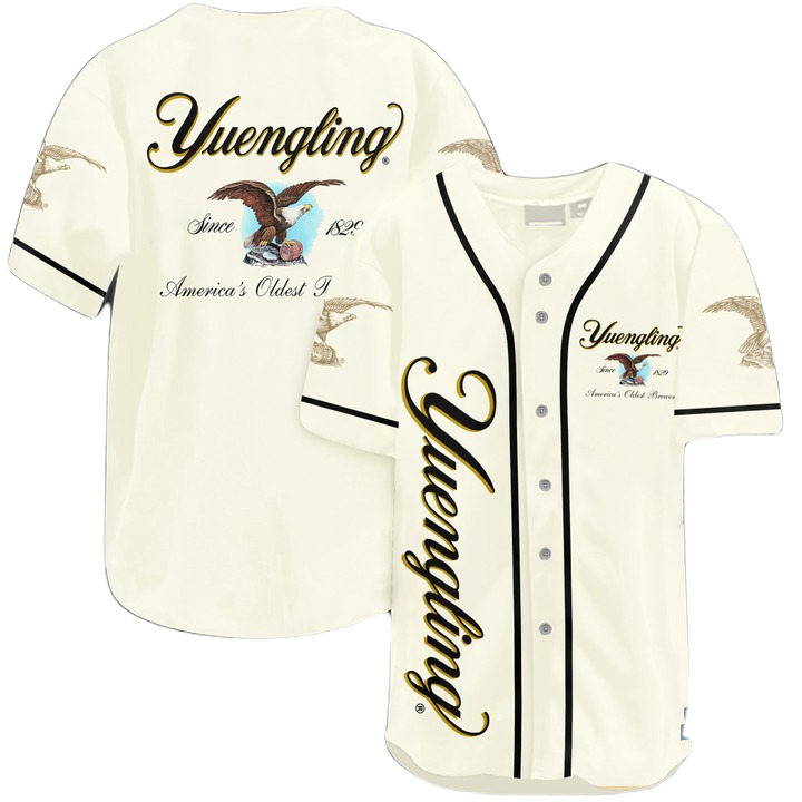 Yuengling Baseball Jersey Yuengling American Oldest Brewery Jersey Shirt White Unisex