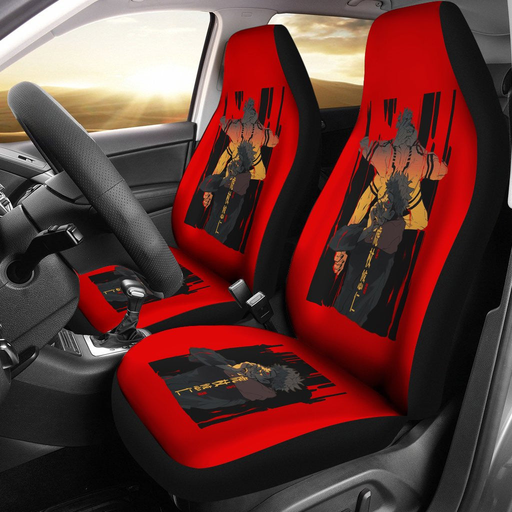 Jujutsu Kaisen Car Seat Covers Yuji Itadori Possessed By Sukuna Seat Covers Red