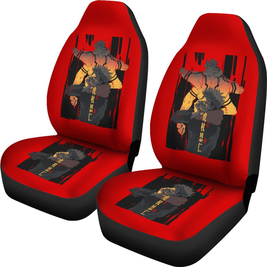 Jujutsu Kaisen Car Seat Covers Yuji Itadori Possessed By Sukuna Seat Covers Red