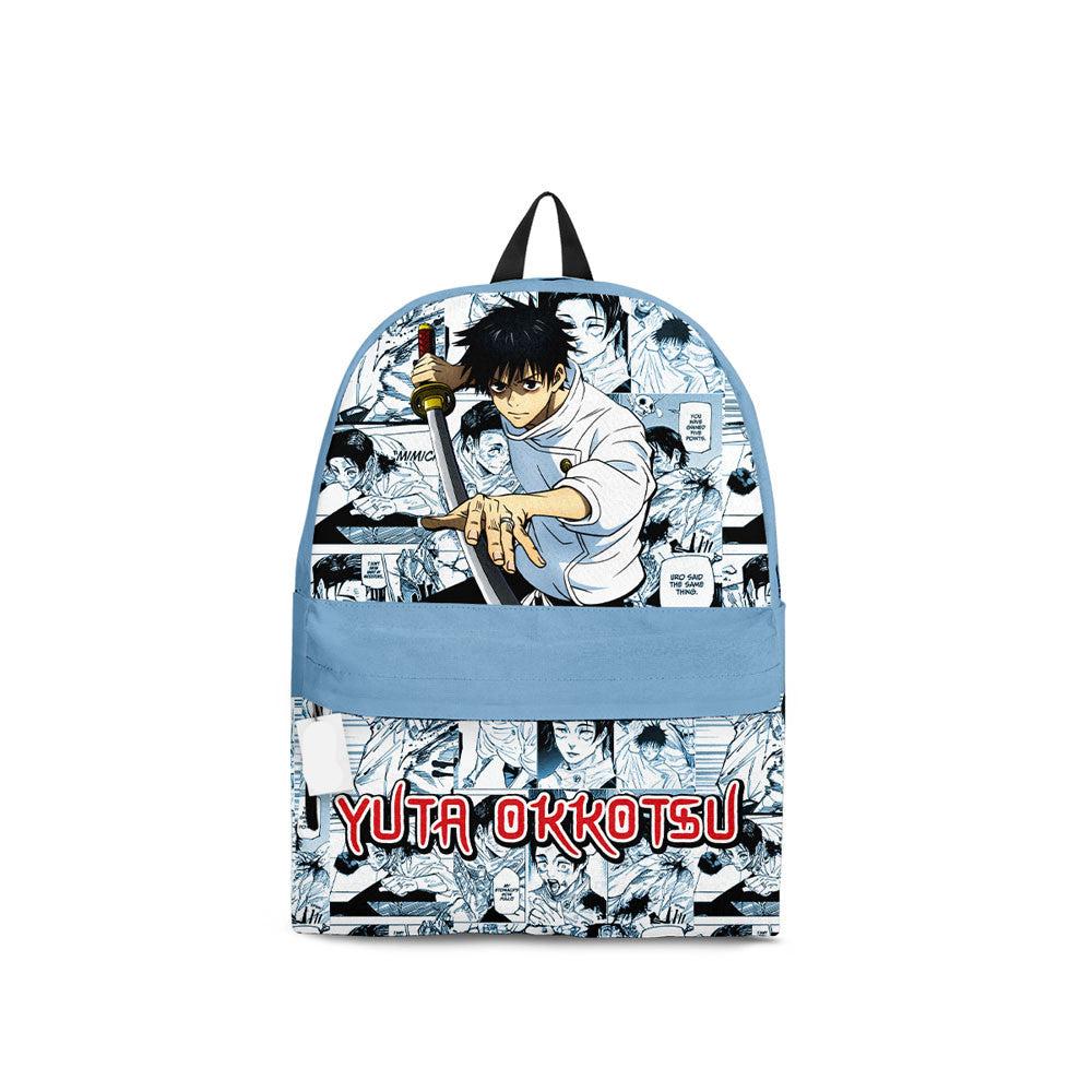 Jujutsu Kaisen Backpack Yuta Okkotsu Graphic Symbol Manga Pattern Backpacks Blue