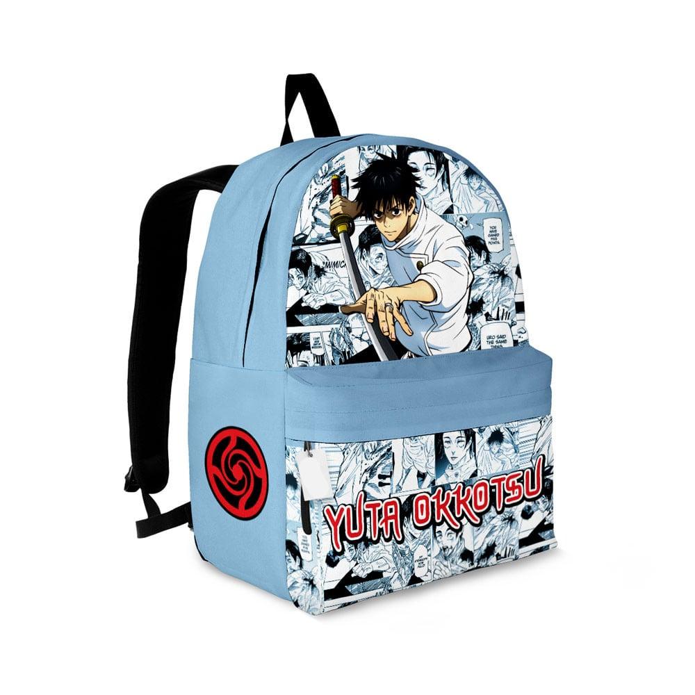 Jujutsu Kaisen Backpack Yuta Okkotsu Graphic Symbol Manga Pattern Backpacks Blue