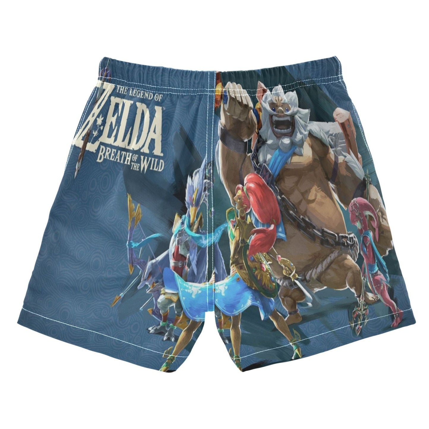 The Legend Of Zelda Shorts The Four Champions Graphic Beach Shorts Blue