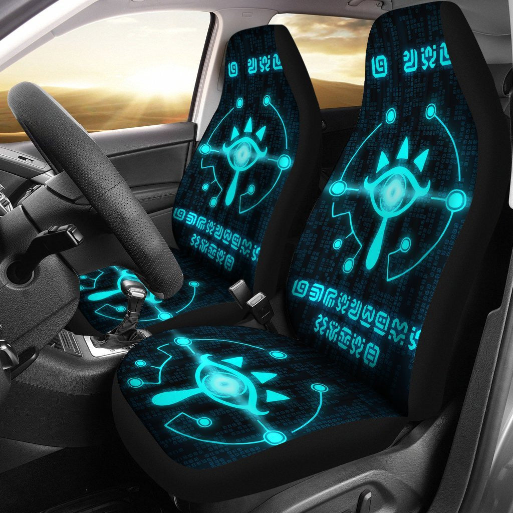 The Legend Of Zelda Car Seat Covers The Crest Of The Sheikah Seat Covers Black Blue