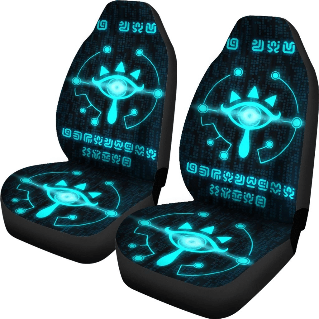 The Legend Of Zelda Car Seat Covers The Crest Of The Sheikah Seat Covers Black Blue