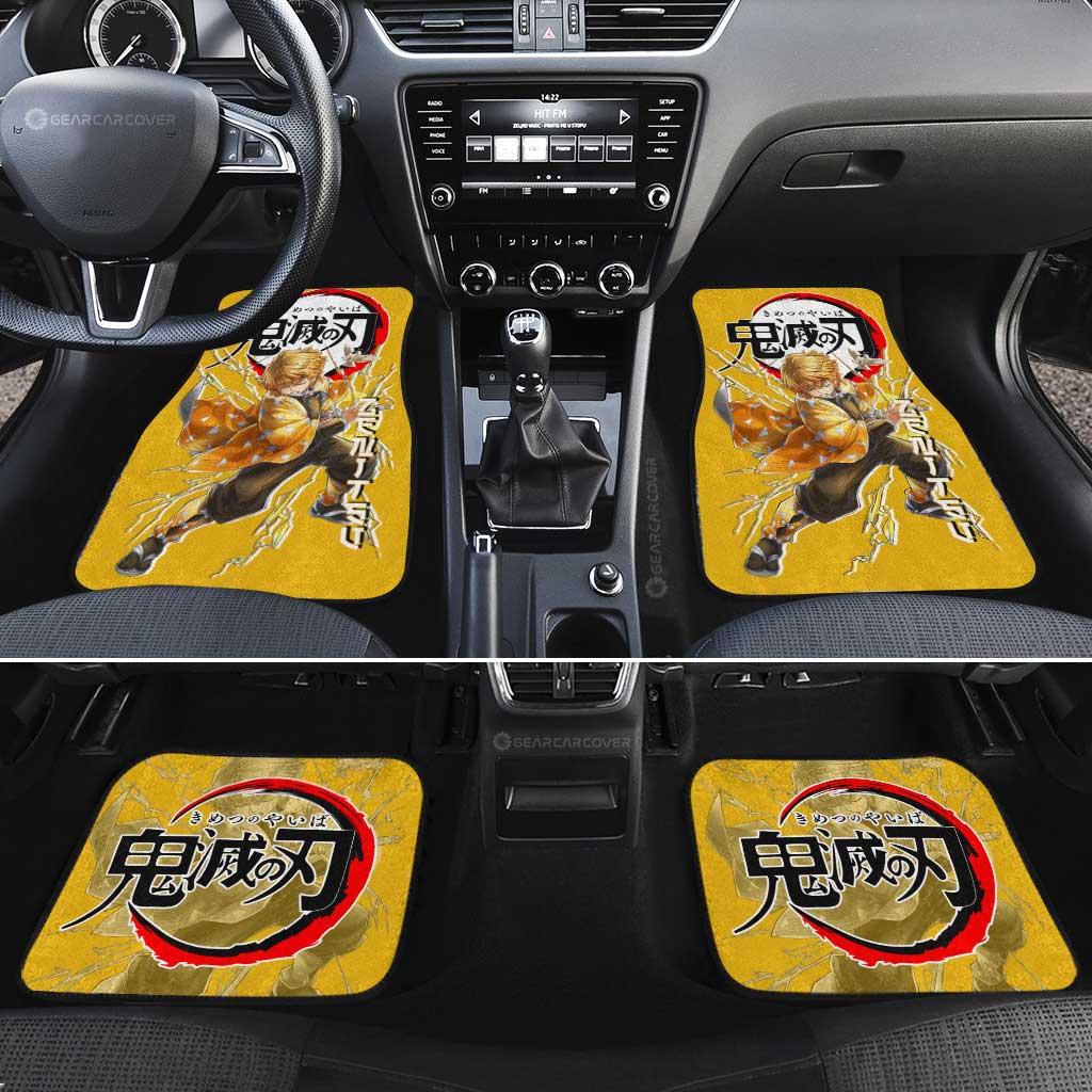 Demon Slayer Car Mats Zenitsu Agatsuma Car Floor Mats Demon Slayer Car Floor Mats