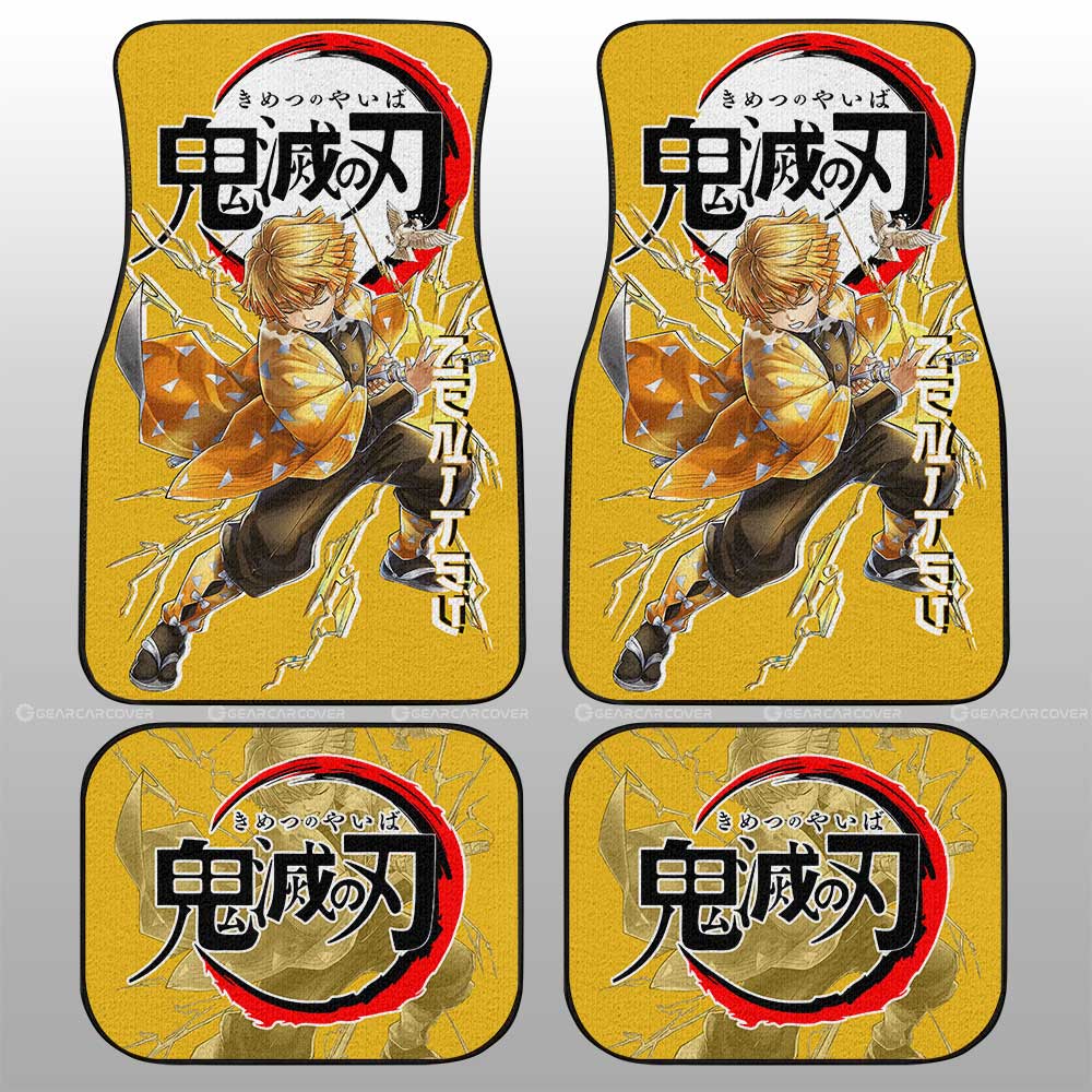 Demon Slayer Car Mats Zenitsu Agatsuma Car Floor Mats Demon Slayer Car Floor Mats