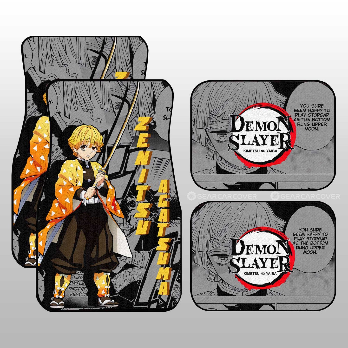 Demon Slayer Car Mats Zenitsu Agatsuma Car Floor Mats Mix Mangas Floor Mats