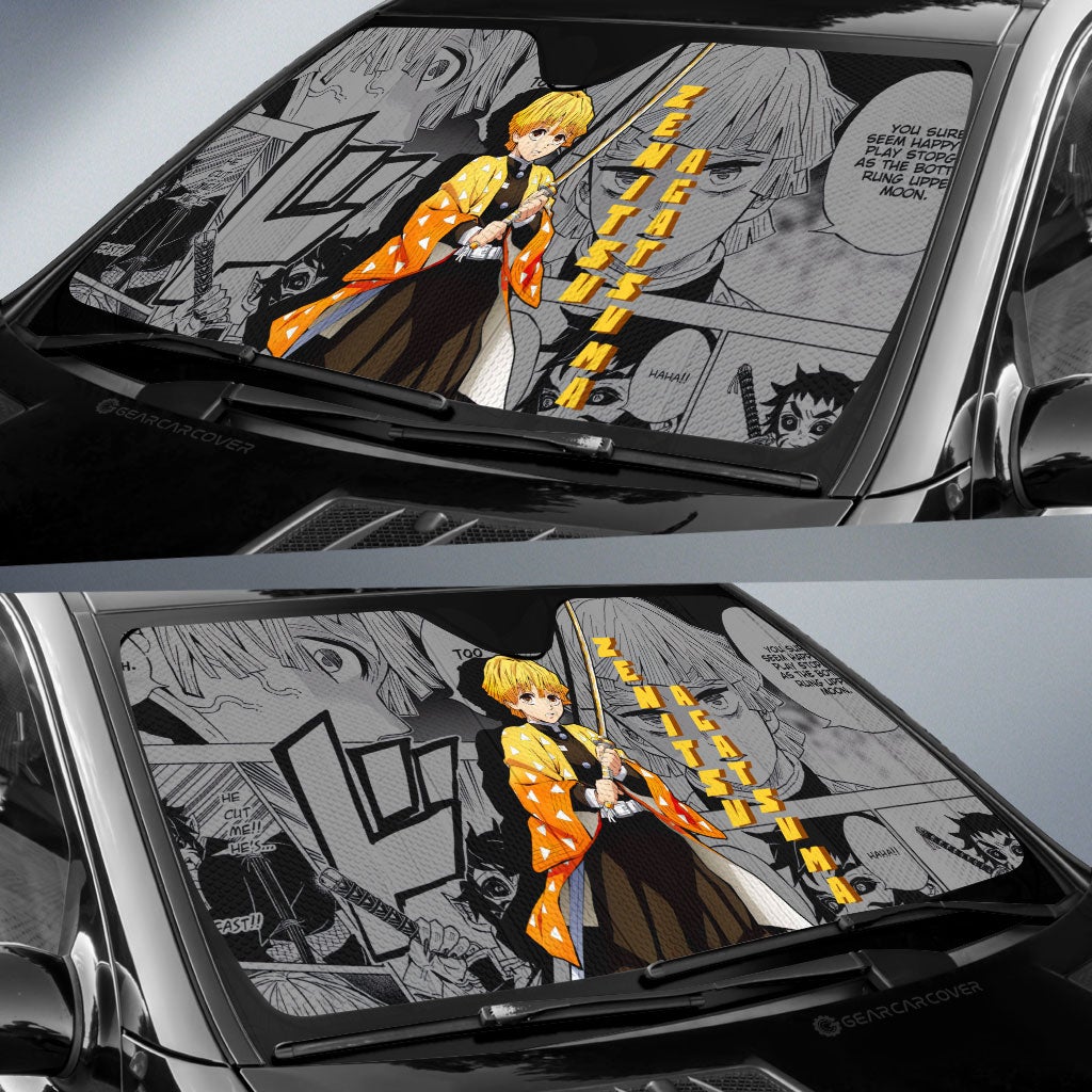 Zenitsu Agatsuma Car Sunshade Custom Mix Mangas