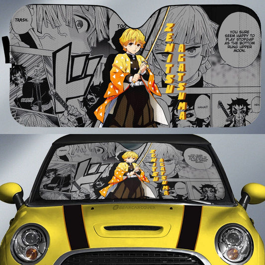 Zenitsu Agatsuma Car Sunshade Custom Mix Mangas