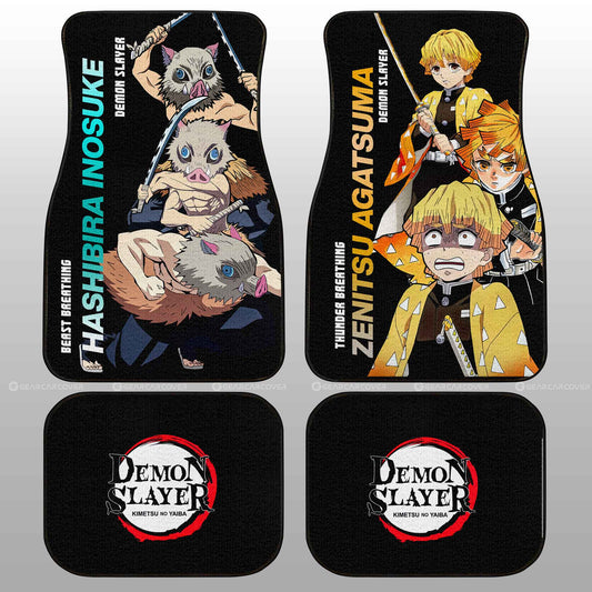 Demon Slayer Car Mats Zenitsu And Inosuke Car Floor Mats Demon Slayer Car Floor Mats