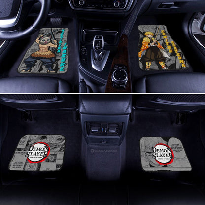 Demon Slayer Car Mats Zenitsu And Inosuke Car Floor Mats Mix Mangas Floor Mats