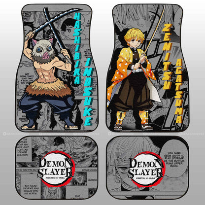 Demon Slayer Car Mats Zenitsu And Inosuke Car Floor Mats Mix Mangas Floor Mats