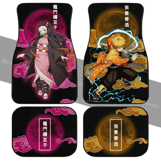 Demon Slayer Car Mats Zenitsu And Nezuko Car Floor Mats Anime Demon Slayer Car Floor Mats