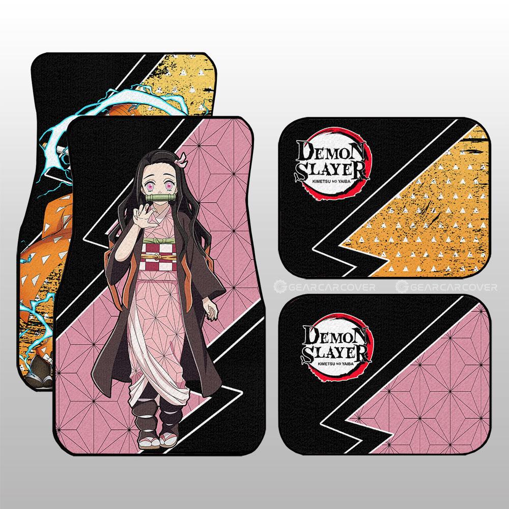 Demon Slayer Car Mats Zenitsu And Nezuko Car Floor Mats Demon Slayer Car Floor Mats