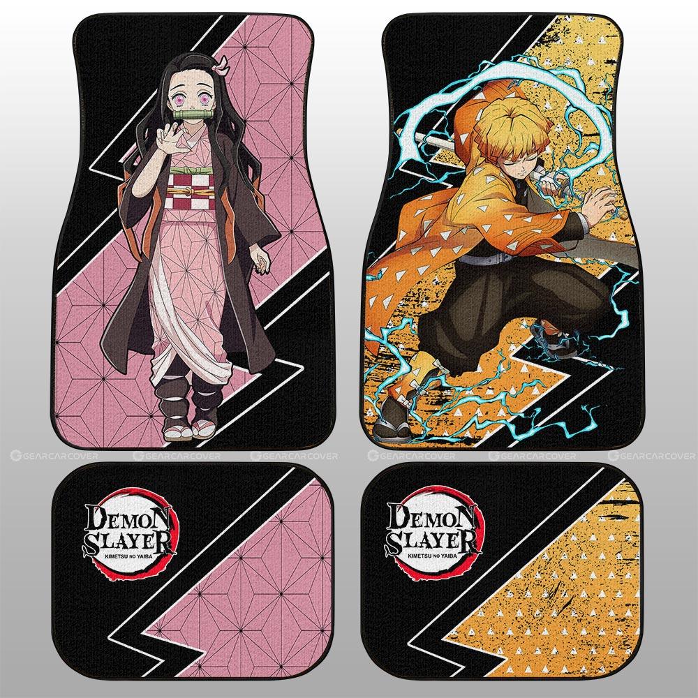 Demon Slayer Car Mats Zenitsu And Nezuko Car Floor Mats Demon Slayer Car Floor Mats