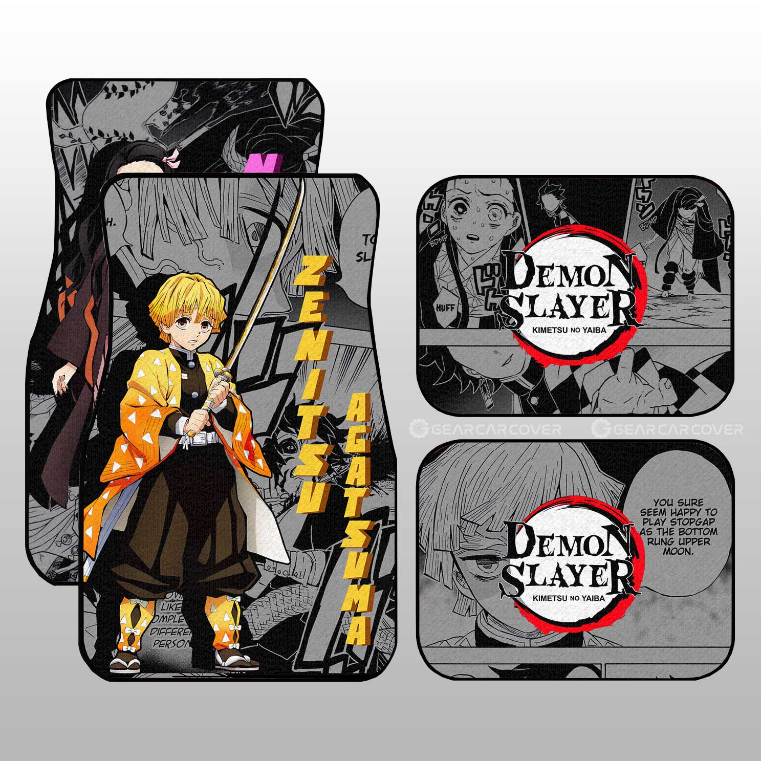 Demon Slayer Car Mats Zenitsu And Nezuko Car Floor Mats Mix Mangas Floor Mats