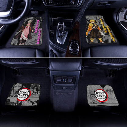 Demon Slayer Car Mats Zenitsu And Nezuko Car Floor Mats Mix Mangas Floor Mats