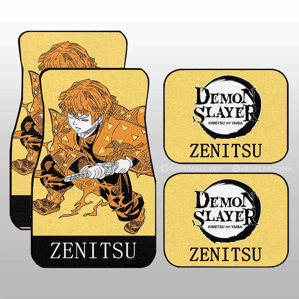 Demon Slayer Car Mats Zenitsu Car Floor Mats Demon Slayer Car Floor Mats