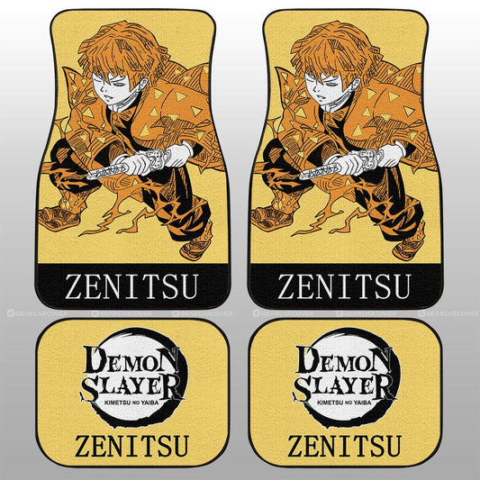 Demon Slayer Car Mats Zenitsu Car Floor Mats Demon Slayer Car Floor Mats