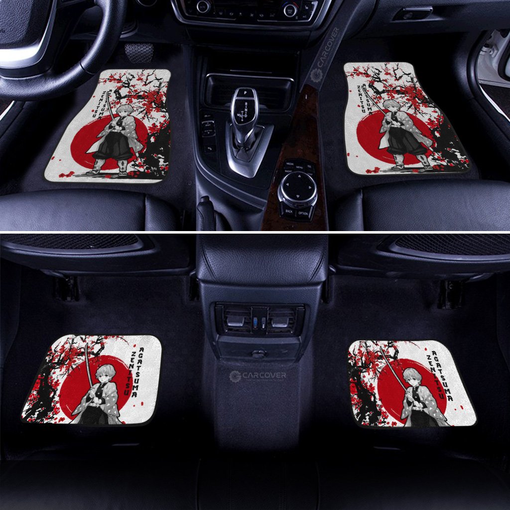 Demon Slayer Car Mats Zenitsu Car Floor Mats Japan Style Car Floor Mats