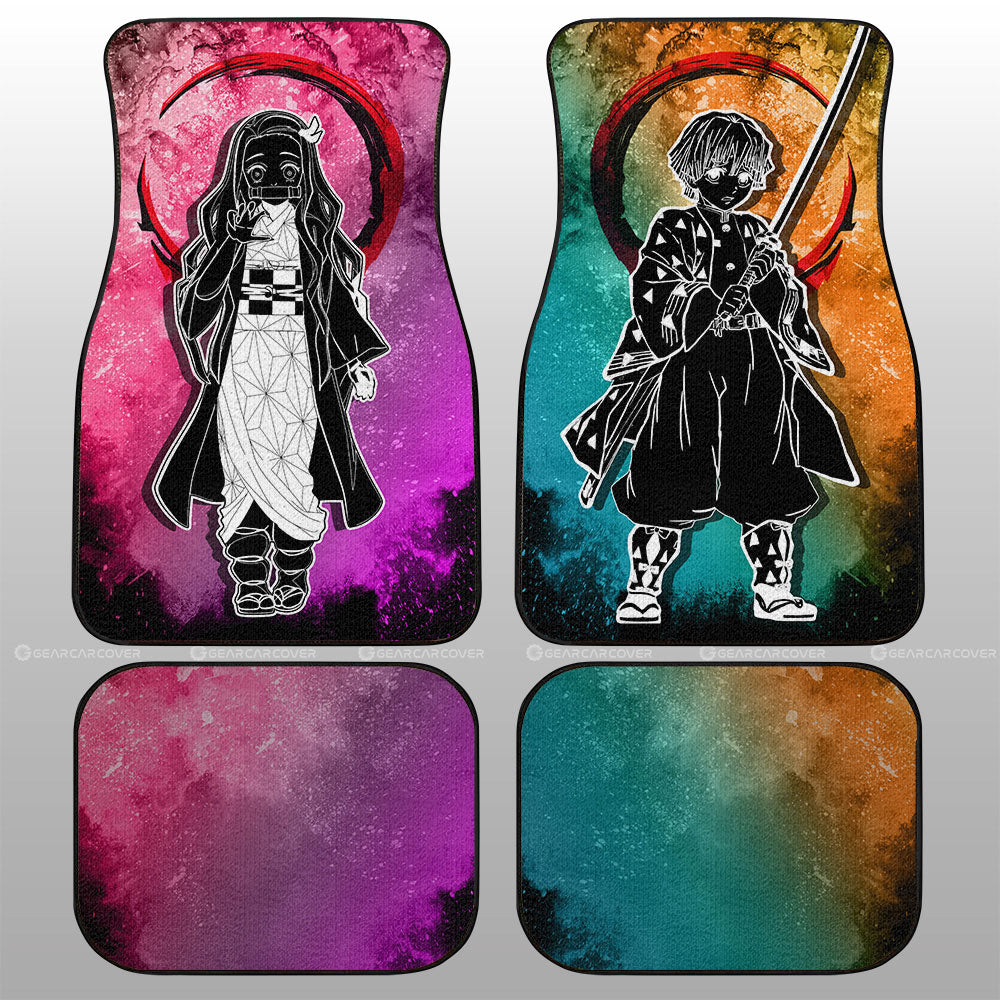 Demon Slayer Car Mats Zenitsu Nezuko Car Floor Mats Demon Slayer Car Floor Mats