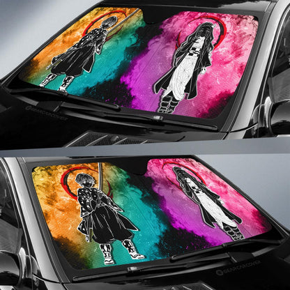 Zenitsu Nezuko Car Sunshade Custom Car Accessories