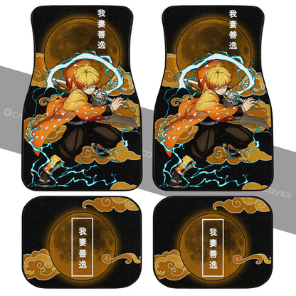 Demon Slayer Car Mats Zenitsu Thunder Breathing Car Floor Mats Anime Demon Slayer Car Floor Mats